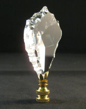 Load image into Gallery viewer, CRYSTAL MAPLE LEAF-Lamp Finial-Large-Clear, Polished Brass Finish