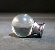 Load image into Gallery viewer, ORB Optic Glass Crystal Lamp Finial-Chrome or Satin Brass Finish