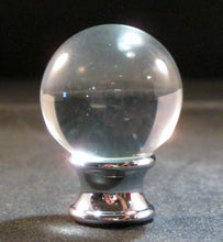 Load image into Gallery viewer, ORB Optic Glass Crystal Lamp Finial-Chrome or Satin Brass Finish