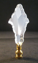 Load image into Gallery viewer, GLASS FRENCH PENDALOGUE-Lamp Finial-Clear, Polished Brass Finish