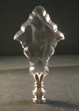 Load image into Gallery viewer, GLASS FRENCH PENDALOGUE-Lamp Finial-Clear, Satin Nickle Finish