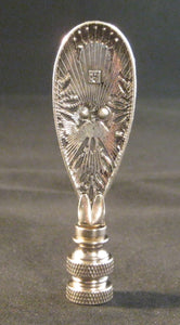 SMALL GLITTERING DROP Clear Rhinestone Lamp Finial-Antique Silver Finish-Clear