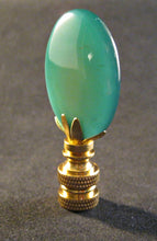 Load image into Gallery viewer, GREEN Agate Stone Lamp Finial with PB, SN or AB Base (1-PC.)