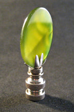 Load image into Gallery viewer, GREEN Agate Stone Lamp Finial with PB, SN or AB Base (1-PC.)