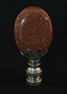 GOLDSTONE Lamp Finial with PB, SN or AB Base (1-PC.)