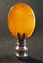 Load image into Gallery viewer, AMBER RED Agate Stone Lamp Finial with PB,SN or AB Base (1-PC.)