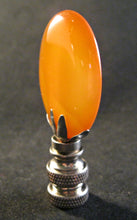 Load image into Gallery viewer, AMBER RED Agate Stone Lamp Finial with PB,SN or AB Base (1-PC.)