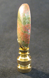 UNAKITE Stone Lamp Finial with PB, SN or AB Base (1-PC.)