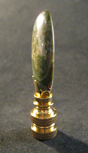 NATURAL JASPER Stone Lamp Finial with PB, SN or AB Base (1-PC.)