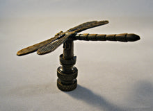 Load image into Gallery viewer, DRAGONFLY Lamp Finial-Aged Brass Finish, Highly detailed metal casting
