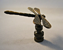 Load image into Gallery viewer, DRAGONFLY Lamp Finial-Aged Brass Finish, Highly detailed metal casting