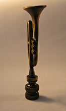 Load image into Gallery viewer, TRUMPET Lamp Finial-Aged Brass Finish, Highly detailed metal casting