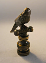 Load image into Gallery viewer, PARROT Lamp Finial-Aged Brass Finish, Highly detailed metal casting