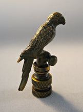 Load image into Gallery viewer, PARROT Lamp Finial-Aged Brass Finish, Highly detailed metal casting