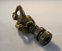Load image into Gallery viewer, MONKEY Lamp Finial-Aged Brass Finish, Highly detailed metal casting