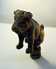 Load image into Gallery viewer, SITTING BULLDOG Lamp Finial-Aged Brass Finish, Highly detailed metal casting