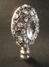 Load image into Gallery viewer, RHINESTONE FILIGREE Lamp Finial-Antique Silver Finish
