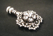 Load image into Gallery viewer, RHINESTONE FLOWER-Lamp Finial-Antique Silver Finish