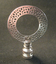 Load image into Gallery viewer, PERFORATED DISK Cast Metal Lamp Finial-Antique Silver Finish