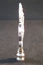 Load image into Gallery viewer, RHINESTONE FLEUR DE LIS Lamp Finial-Antique Silver Finish