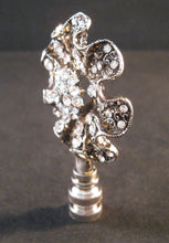 Load image into Gallery viewer, RHINESTONE BLOSSOM Lamp Finial-Antique Silver Finish