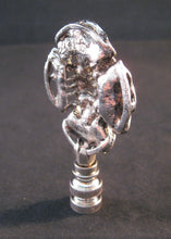 Load image into Gallery viewer, RHINESTONE FLOWER CREST Lamp Finial-Antique Silver Finish