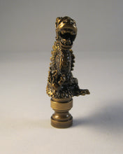 Load image into Gallery viewer, SERPENT/DRAGON Lamp Finial, Aged Brass Finish, Highly detailed metal casting