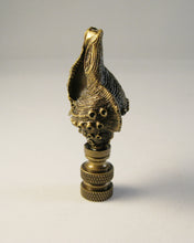 Load image into Gallery viewer, CAST SEA SHELL Lamp Finial, Aged Brass Finish, Highly detailed metal casting