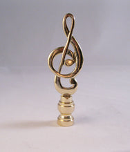 Load image into Gallery viewer, MUSIC STAFF Lamp Finial-Polished Brass Finish, Highly detailed metal casting