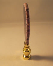 Load image into Gallery viewer, PURPLE/AMETHYST Agate Lamp Finial  With Polished Brass Base