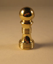 Load image into Gallery viewer, BALL ON BASE Machined Metal Lamp Finial-Polished Brass Finish