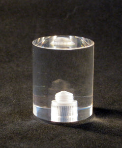 ACRYLIC CYLINDER Lamp Finial 1-1/2"H-Clear, Transitional