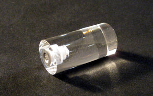 ACRYLIC CYLINDER Lamp Finial-2"H-Clear, Transitional