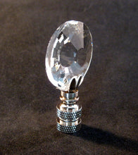 Load image into Gallery viewer, CRYSTAL SUN-Lamp Finial-Clear, Satin Nickel Finish