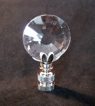 Load image into Gallery viewer, CRYSTAL SUN-Lamp Finial-Clear, Satin Nickel Finish