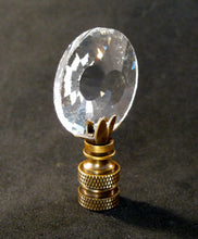 Load image into Gallery viewer, CRYSTAL SUN-Lamp Finial-Clear, Antique Brass Finish