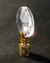 Load image into Gallery viewer, CRYSTAL SUN-Lamp Finial-Clear, Antique Brass Finish