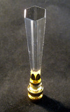 Load image into Gallery viewer, CRYSTAL TAPERED SPEAR-Lamp Finial-Clear, Polished Brass Finish
