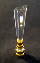 Load image into Gallery viewer, CRYSTAL TAPERED SPEAR-Lamp Finial-Clear, Polished Brass Finish