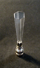 Load image into Gallery viewer, CRYSTAL TAPERED SPEAR-Lamp Finial-Clear, Satin Nickel Finish