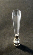 Load image into Gallery viewer, CRYSTAL TAPERED SPEAR-Lamp Finial-Clear, Satin Nickel Finish