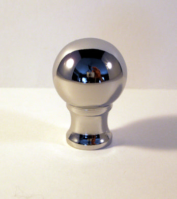 BALL Machined Metal Lamp Finial-Chrome Finish