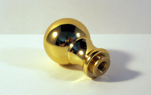 BALL Machined Metal Lamp Finial-Polished Brass Finish