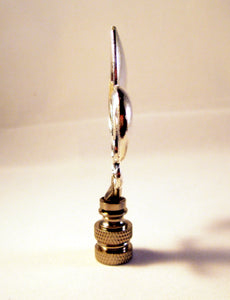 FLEUR-DE-LIS Cast Metal Lamp Finial-Antique Silver Finish