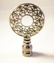 Load image into Gallery viewer, MEDALLION #3 Cast Metal Lamp Finial-Antique Silver Finish