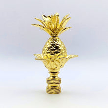 Load image into Gallery viewer, LARGE PINEAPPLE Lamp Finial, Polished Brass Finish, Highly detailed metal casting