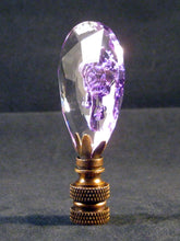 Load image into Gallery viewer, LASER ENGRAVED CRYSTAL FLOWER-Lamp Finial-Lilac, AB, PB OR SN Finish