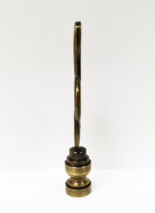 MUSIC STAFF Lamp Finial-Aged Brass Finish, Highly detailed metal casting