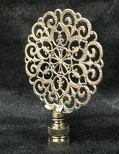 Load image into Gallery viewer, MEDALLION #6 Cast Alloy Lamp Finial-Antique Silver Finish