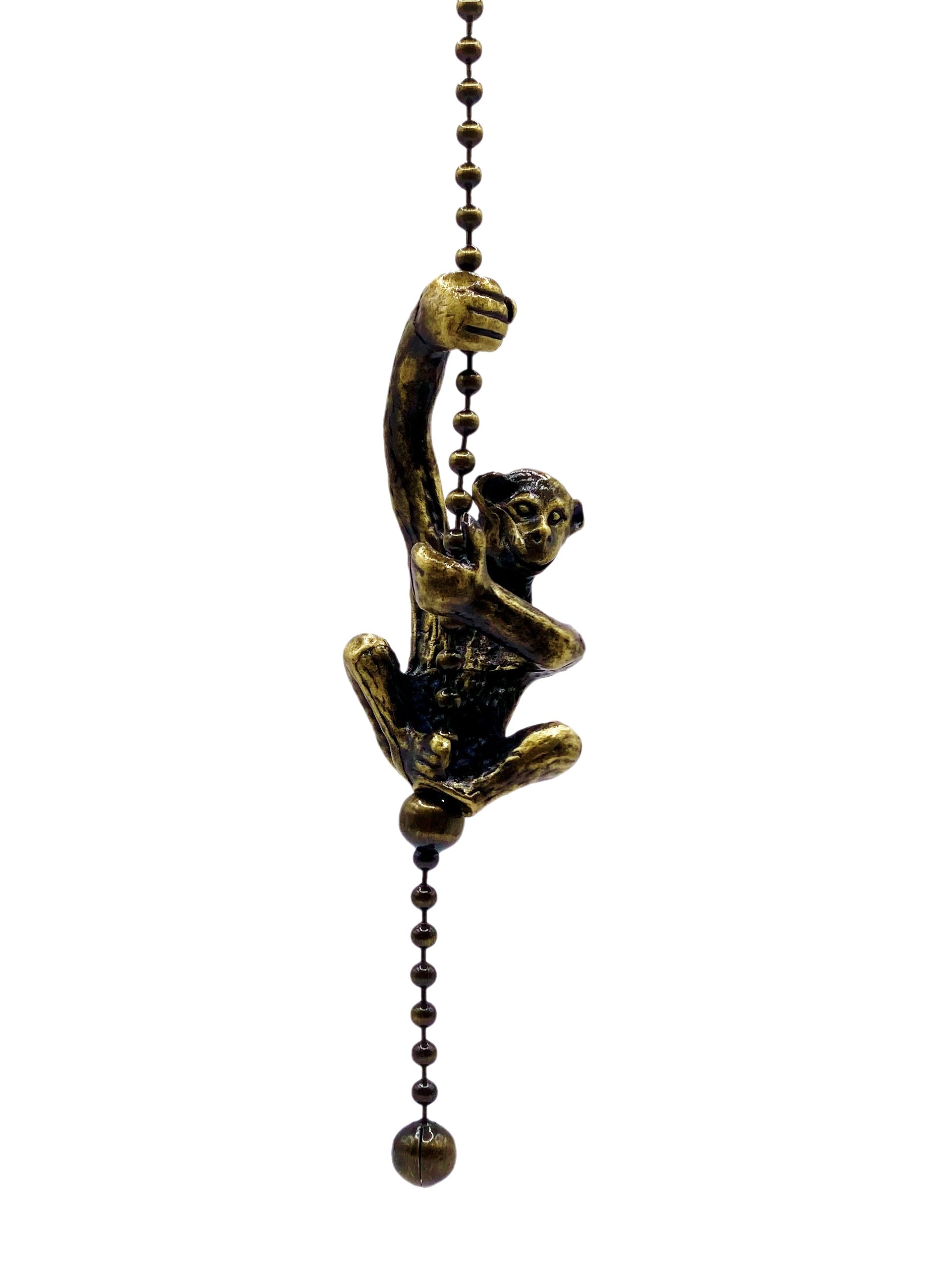Monkey Camera Chain HANGING MONKEY Fan/Socket Pull Chain, Antique Brass Finish-12